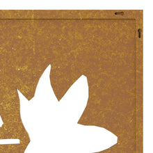 Laden Sie das Bild in den Galerie-Viewer, Decorazione Muro Giardino 55x55 cm Foglia Acero Acciaio Corten