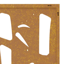Laden Sie das Bild in den Galerie-Viewer, Decorazione Muro da Giardino 55x55 cm Bambù in Acciaio Corten