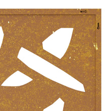 Laden Sie das Bild in den Galerie-Viewer, Decorazione Muro Giardino 105x55 cm Foglie Bambù Acciaio Corten