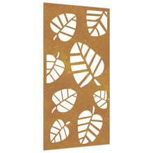 Laden Sie das Bild in den Galerie-Viewer, Decorazione Muro da Giardino 105x55 cm Foglia Acciaio Corten