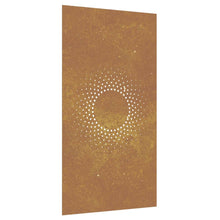 Laden Sie das Bild in den Galerie-Viewer, Decorazione Muro da Giardino 105x55 cm Sole in Acciaio Corten