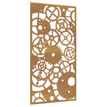Laden Sie das Bild in den Galerie-Viewer, Decorazione Muro Giardino 105x55 cm Ingranaggio Acciaio Corten