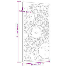 Laden Sie das Bild in den Galerie-Viewer, Decorazione Muro Giardino 105x55 cm Ingranaggio Acciaio Corten