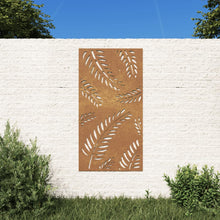 Laden Sie das Bild in den Galerie-Viewer, Decorazione Muro da Giardino 105x55 cm Foglia Acciaio Corten