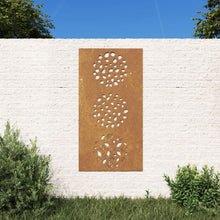 Laden Sie das Bild in den Galerie-Viewer, Decorazione Muro da Giardino 105x55 cm Foglia Acciaio Corten