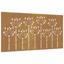 Carica l&#39;immagine nel visualizzatore di Gallery, Decorazione Muro da Giardino 105x55 cm Fiore in Acciaio Corten