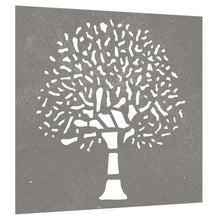 Laden Sie das Bild in den Galerie-Viewer, Decorazione Muro da Giardino 55x55 cm Albero in Acciaio Corten