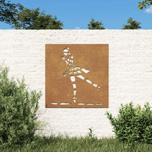Laden Sie das Bild in den Galerie-Viewer, Decorazione Muro Giardino 55x55 cm Ballerina in Acciaio Corten
