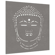 Laden Sie das Bild in den Galerie-Viewer, Decorazione Muro Giardino 55x55 cm Testa Buddha Acciaio Corten