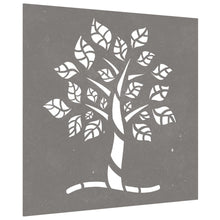 Laden Sie das Bild in den Galerie-Viewer, Decorazione Muro da Giardino 55x55 cm Albero in Acciaio Corten