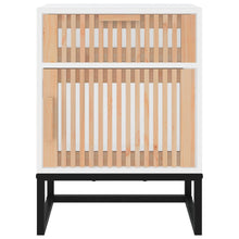 Carica l&#39;immagine nel visualizzatore di Gallery, Comodini 2 pz Bianchi 40x30x55,5 cm Legno Multistrato e Ferro