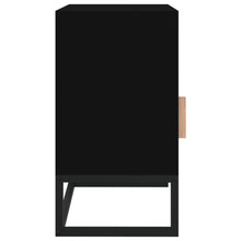 Laden Sie das Bild in den Galerie-Viewer, Comodini 2 pz Neri 40x30x55,5 cm Legno Multistrato e Ferro