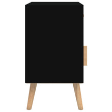 Laden Sie das Bild in den Galerie-Viewer, Comodini 2 pz Neri 40x30x55 cm in Legno Multistrato