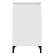 Load image into Gallery viewer, Comodini 2 pz Bianco Lucido 40x35x70 cm in Legno Multistrato