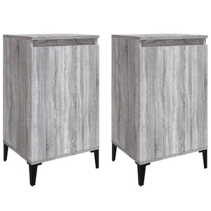 Comodini 2 pz Grigio Sonoma 40x35x70 cm in Legno Multistrato