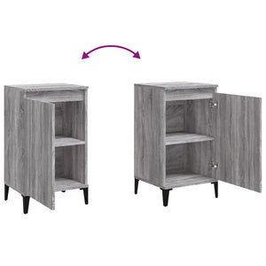 Comodini 2 pz Grigio Sonoma 40x35x70 cm in Legno Multistrato