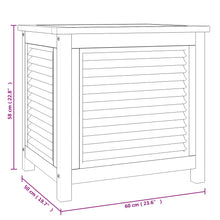 Carica l&#39;immagine nel visualizzatore di Gallery, Box da Giardino 60x50x58cm in Massello di Teak Marrone