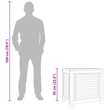 Carica l&#39;immagine nel visualizzatore di Gallery, Box da Giardino 60x50x58cm in Massello di Teak Marrone