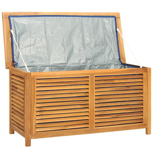 Baule da Giardino 114x50x58cm in Massello di Teak Marrone