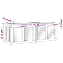 Carica l&#39;immagine nel visualizzatore di Gallery, Contenitore Giardino con Borsa 150x50x55 cm Legno Massello Teak