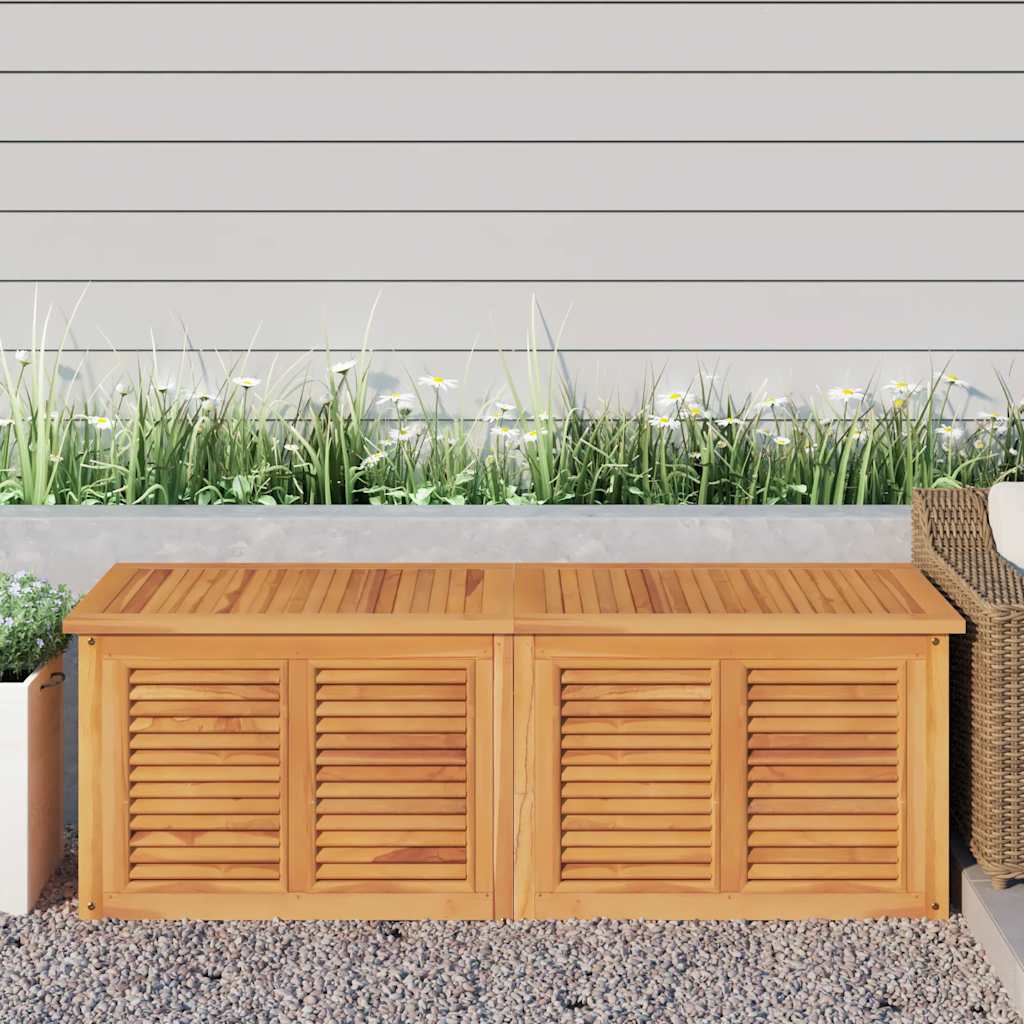 Contenitore Giardino con Borsa 150x50x55 cm Legno Massello Teak