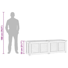 Carica l&#39;immagine nel visualizzatore di Gallery, Contenitore Giardino con Borsa 175x50x55 cm Legno Massello Teak