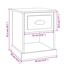 Carica l&#39;immagine nel visualizzatore di Gallery, Comodini 2 pz Bianchi 39x39x47,5 cm in Legno Multistrato