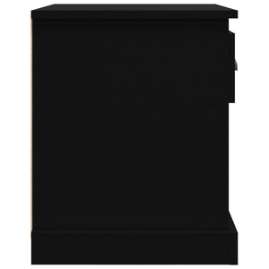 Comodini 2 pz Neri 39x39x47,5 cm in Legno Multistrato