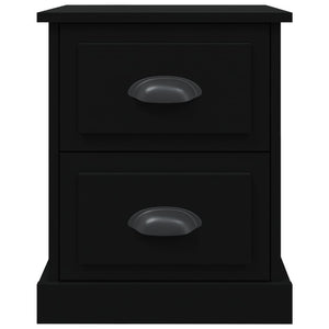 Comodini 2 pz Neri 39x39x47,5 cm in Legno Multistrato