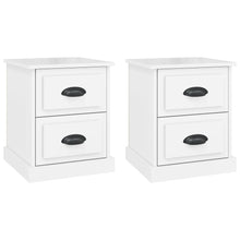 Load image into Gallery viewer, Comodini 2 pz Bianco Lucido 39x39x47,5 cm in Legno Multistrato