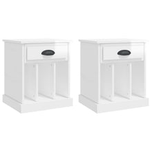 Carica l&#39;immagine nel visualizzatore di Gallery, Comodini 2 pz Bianco Lucido 43x36x50 cm