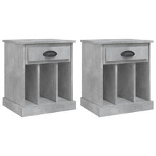 Laden Sie das Bild in den Galerie-Viewer, Comodini 2 pz Grigio Cemento 43x36x50 cm