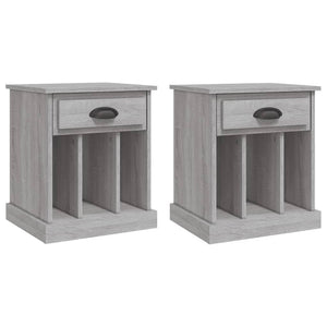 Comodini 2 pz Grigio Sonoma 43x36x50 cm