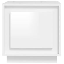 Laden Sie das Bild in den Galerie-Viewer, Comodini 2 pz Bianco Lucido 44x35x45 cm in Legno Multistrato