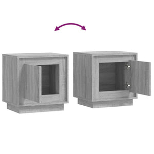 Comodini 2 pz Grigio Sonoma 44x35x45 cm in Legno Multistrato