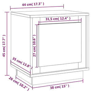 Comodini 2 pz Grigio Sonoma 44x35x45 cm in Legno Multistrato