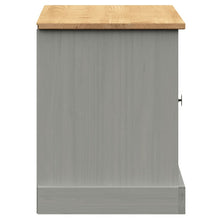 Load image into Gallery viewer, Panca Portascarpe 2 antine Grigia VIGO 106x35x45 cm Legno Massello Pino