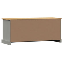 Load image into Gallery viewer, Panca Portascarpe 2 antine Grigia VIGO 106x35x45 cm Legno Massello Pino