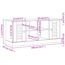 Load image into Gallery viewer, Panca Portascarpe 2 antine Grigia VIGO 106x35x45 cm Legno Massello Pino