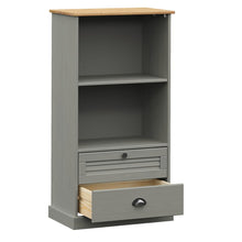 Charger l&#39;image dans la galerie, Libreria con 2 Cassetti 60x35x114,5 cm in Massello di Pino Grigio