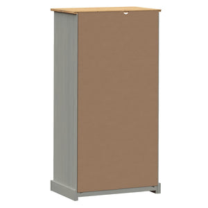 Libreria con 2 Cassetti 60x35x114,5 cm in Massello di Pino Grigio