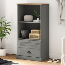 Charger l&#39;image dans la galerie, Libreria con 2 Cassetti 60x35x114,5 cm in Massello di Pino Grigio