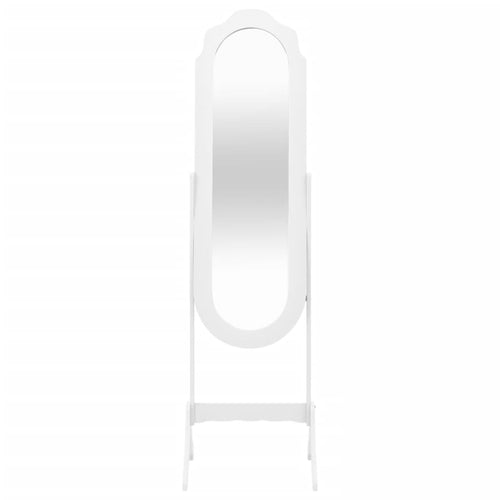 Specchio Autoportante Bianco 45,5x47,5x160 cm Legno Multistrato