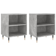 Laden Sie das Bild in den Galerie-Viewer, Comodini 2 pz Grigio Cemento 40x30x50 cm in Legno Multistrato