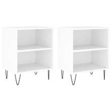 Carica l&#39;immagine nel visualizzatore di Gallery, Comodini 2 pz Bianchi 40x30x50 cm in Legno Multistrato