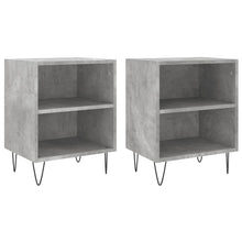 Load image into Gallery viewer, Comodini 2 pz Grigio Cemento 40x30x50 cm in Legno Multistrato