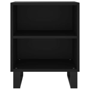 Comodini 2 pz Neri 40x30x50 cm in Legno Multistrato