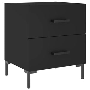 Comodini 2 pz Neri 40x35x47,5 cm in Legno Multistrato