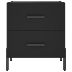 Comodini 2 pz Neri 40x35x47,5 cm in Legno Multistrato