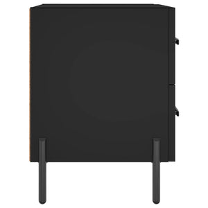 Comodini 2 pz Neri 40x35x47,5 cm in Legno Multistrato